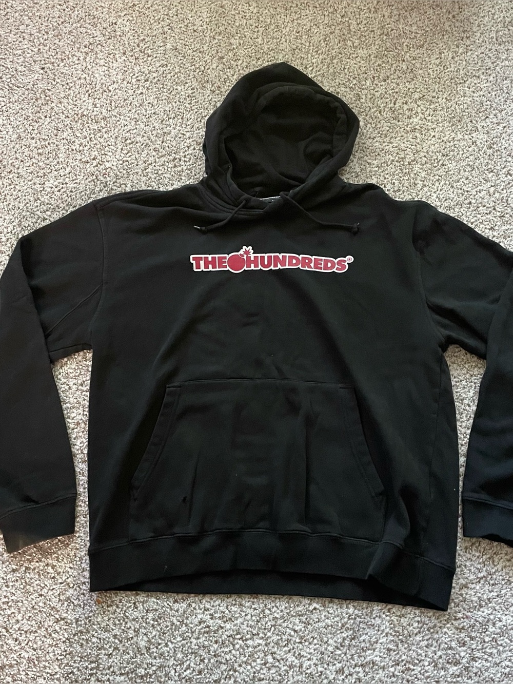 The Hundreds Black Hoodie with Red & White Logo